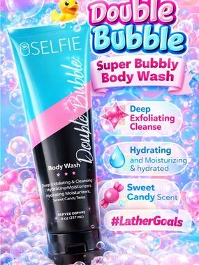 Selfie Double Bubble Super Bubbly Body Wash — Pink & Teal
